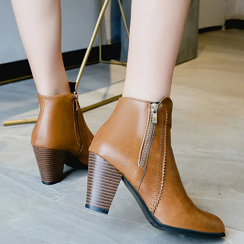 Women’s Soft Sole Chunky Heel Ankle Boots