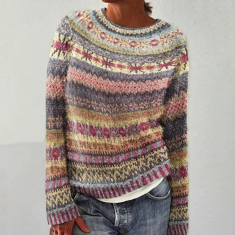 Women’s Patterned Knit Pullover Sweater