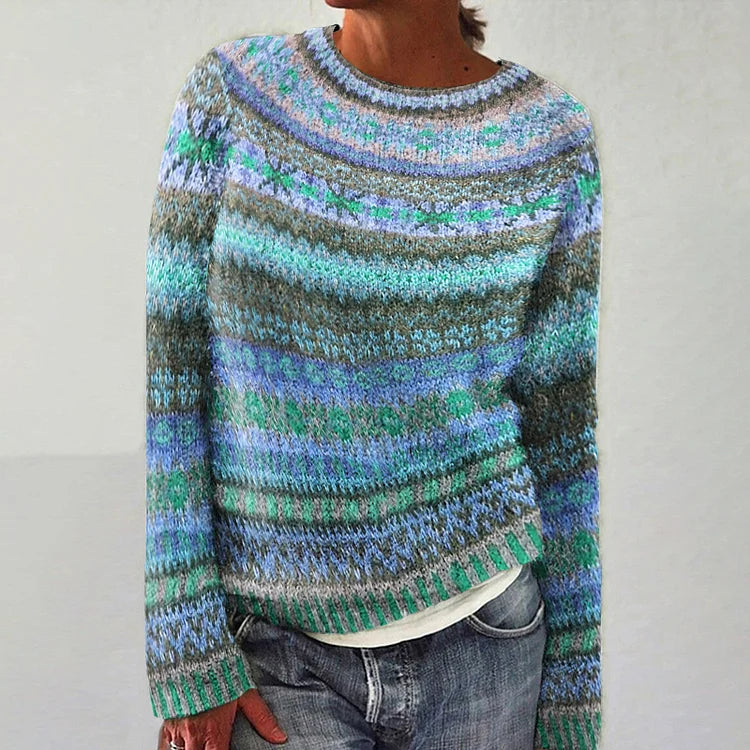 Women’s Patterned Knit Pullover Sweater