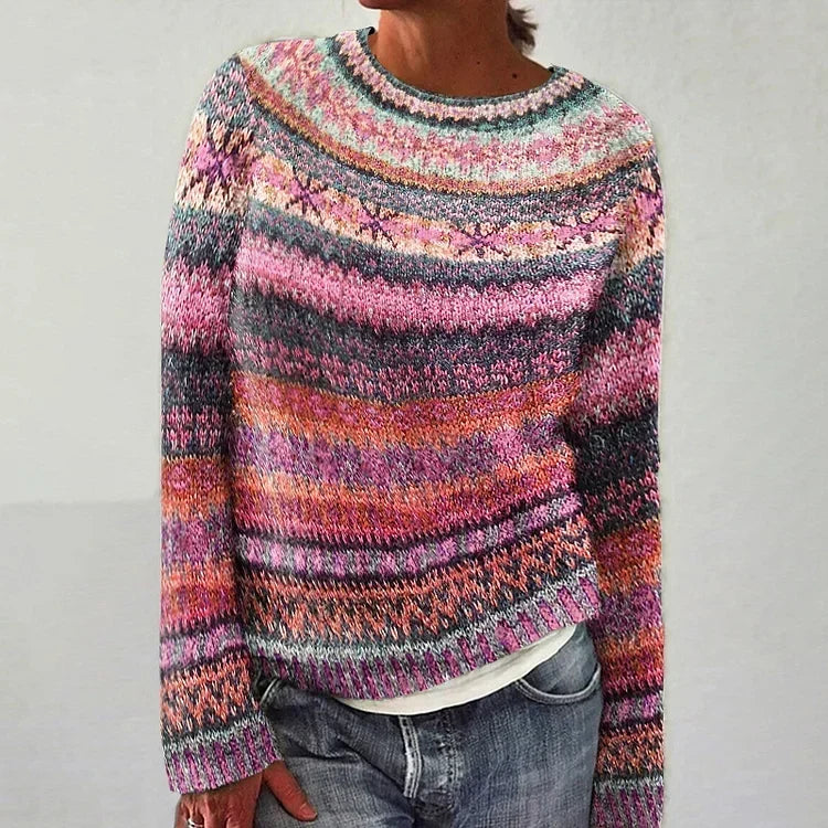 Women’s Patterned Knit Pullover Sweater