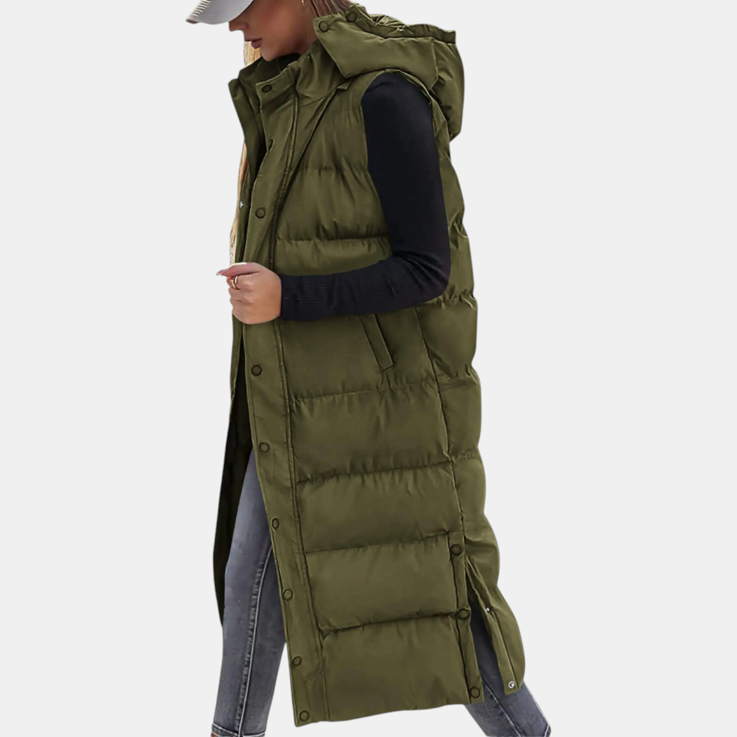Angie | Women's Puffer Vest Quilted Hooded