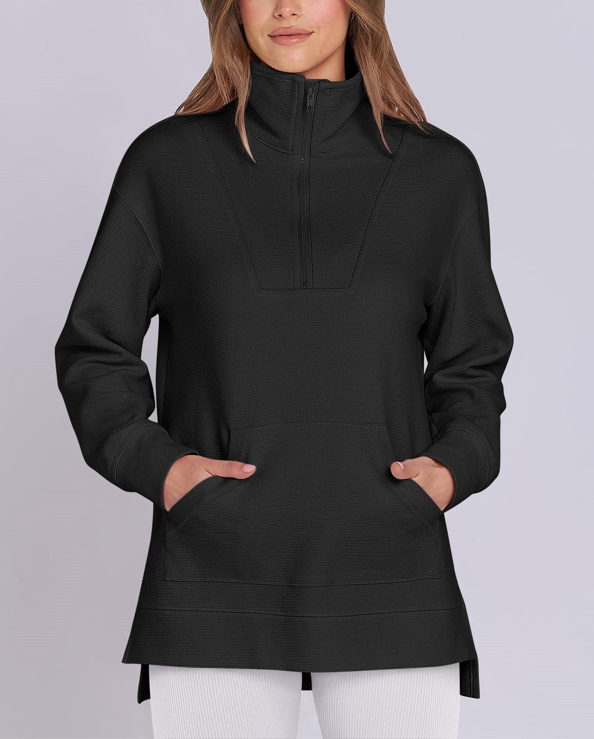 Anouk | Quarter Zip Oversized Knit Pullover