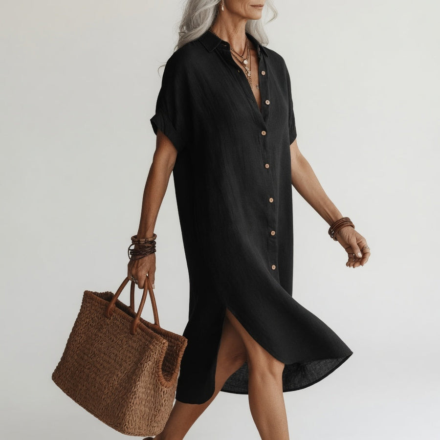 Geneviève - Premium Midi Shirt Dress