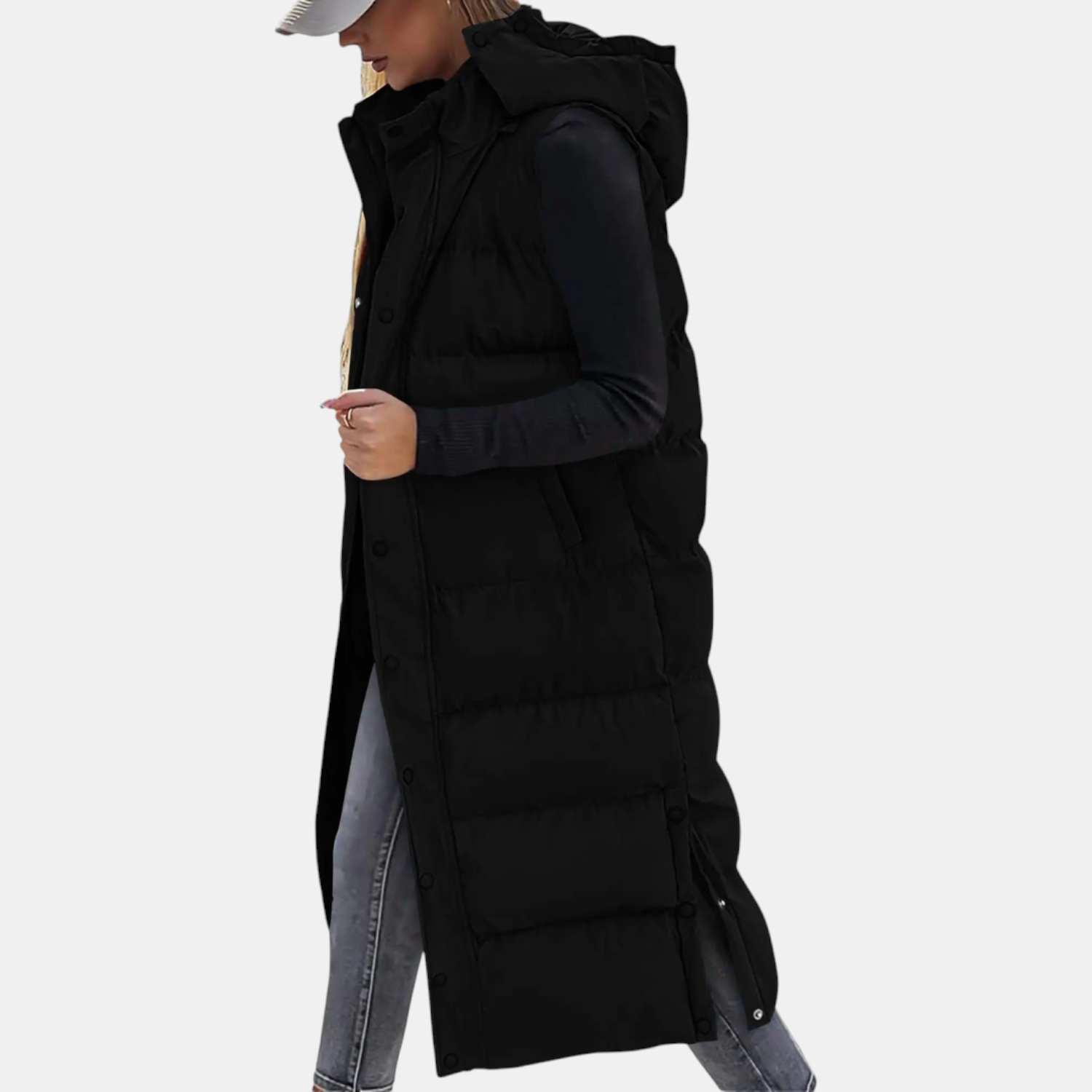 Angie | Women's Puffer Vest Quilted Hooded