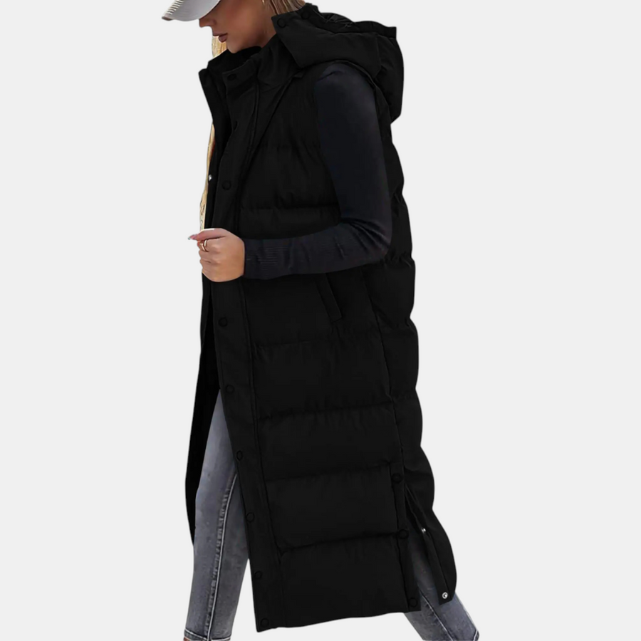 Angie | Women's Puffer Vest Quilted Hooded