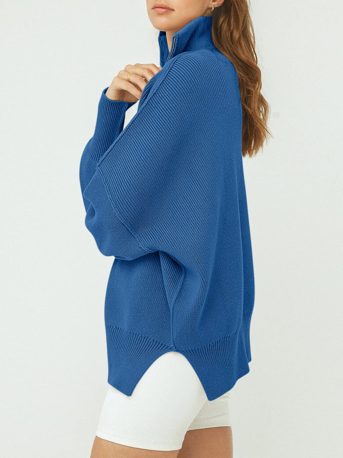 Kitty | Oversized Quarter Zip Sweater Pullover