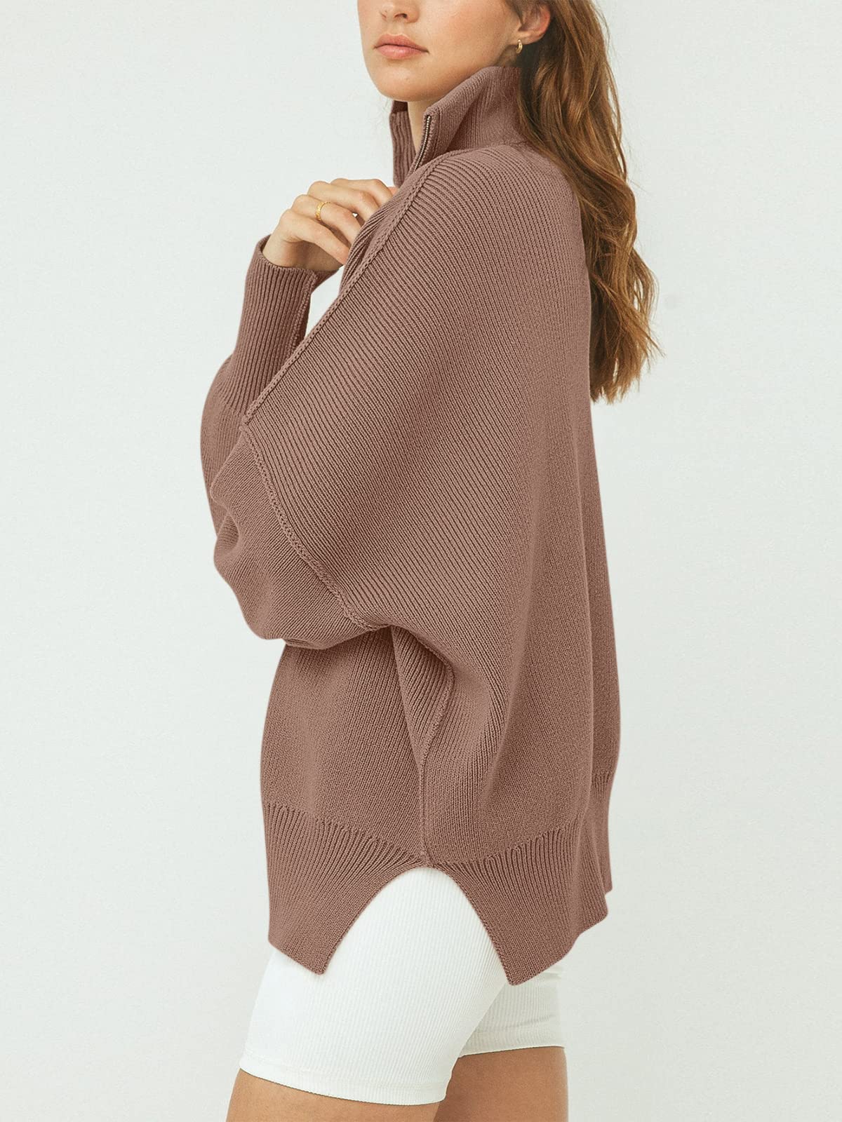 Kitty | Oversized Quarter Zip Sweater Pullover