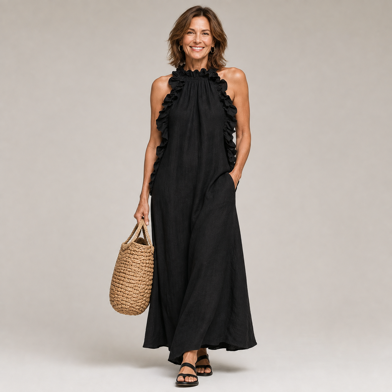 Arabella™ | Soft Ruffle Statement Maxi Dress