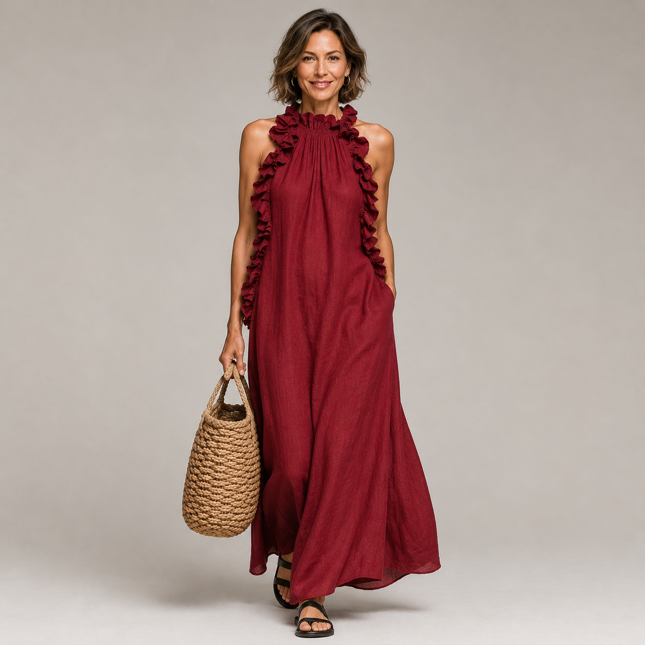 Arabella™ | Soft Ruffle Statement Maxi Dress