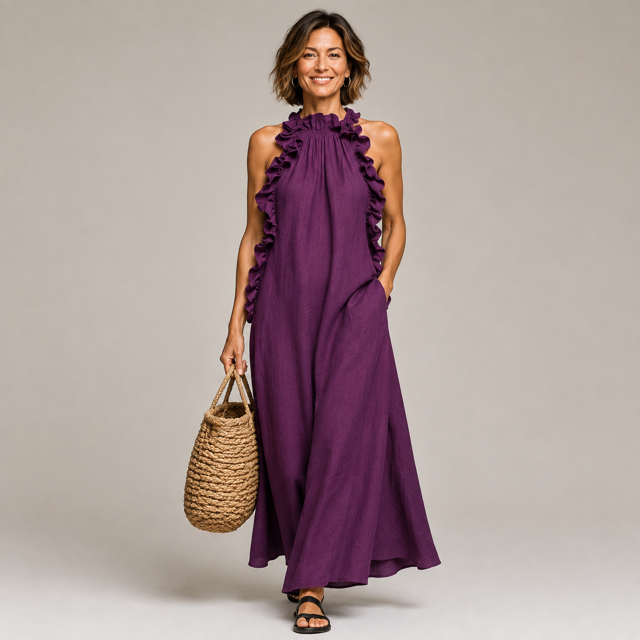 Arabella™ | Soft Ruffle Statement Maxi Dress