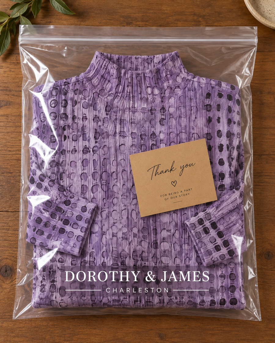 Ysolde™ | Lavender Lattice Turtleneck