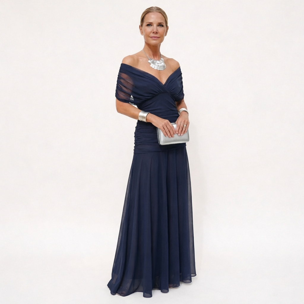 Velora™ | Long Floral Dress with V-Neck