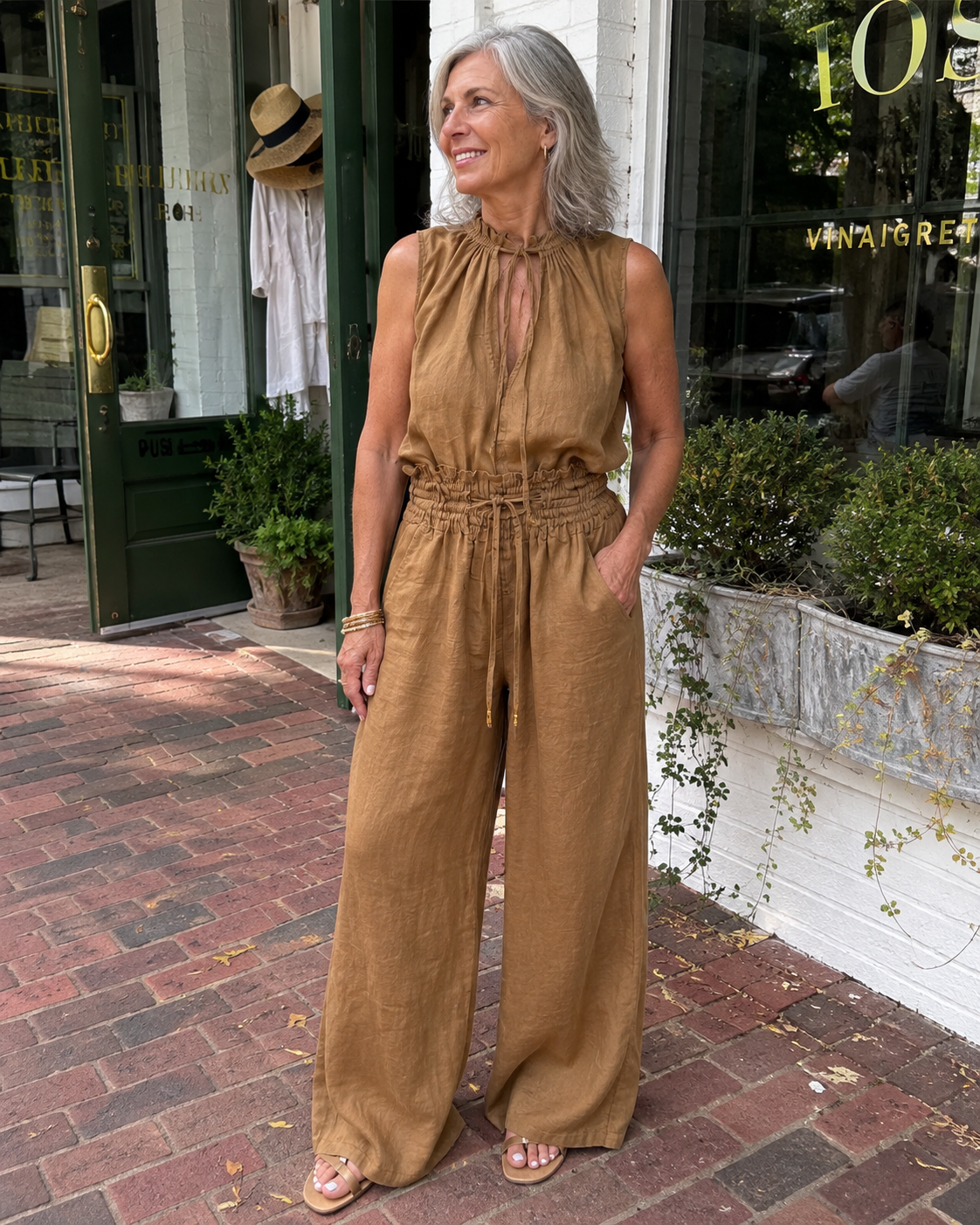Jette | Sleeveless Jumpsuit with Wide Legs