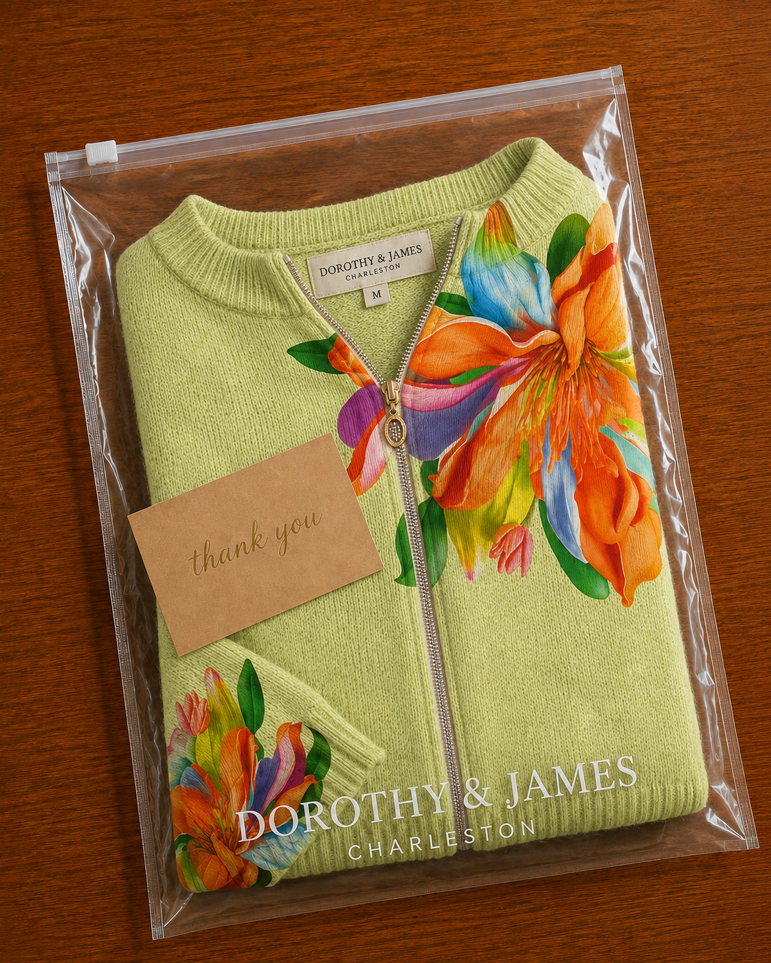 Ophelia | Tropical Lily Zip Cardigan