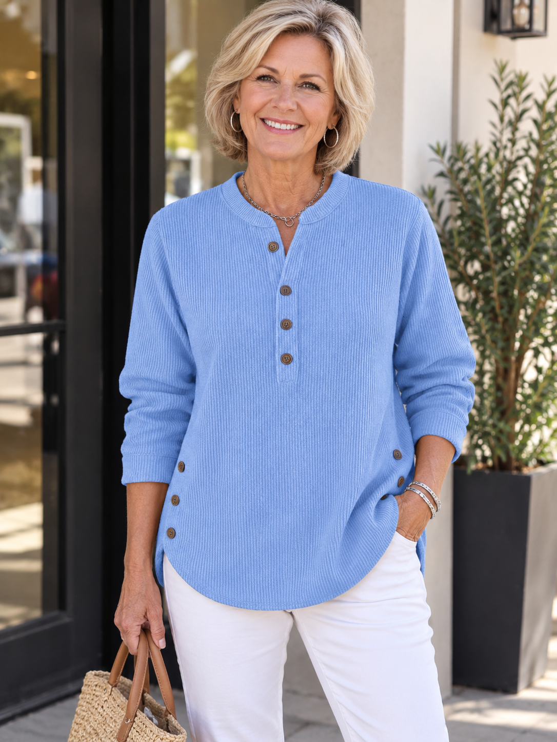 Eden | Button Henley-Tunic