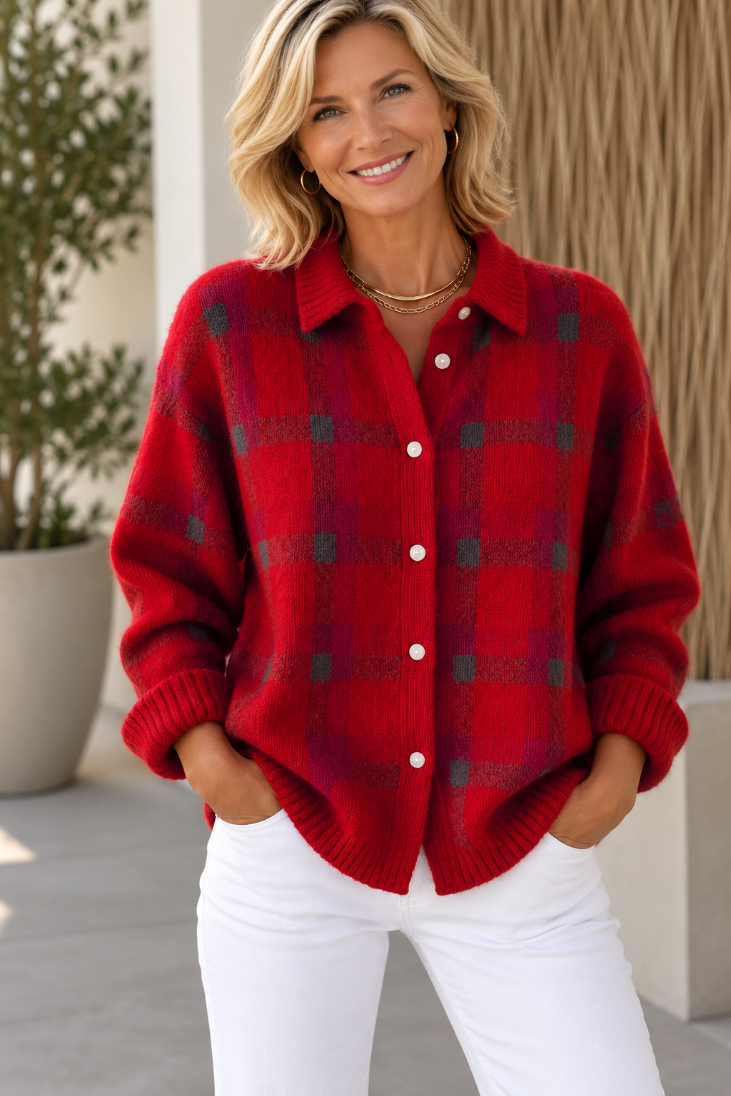 Camille™ | Plaid Cardigan