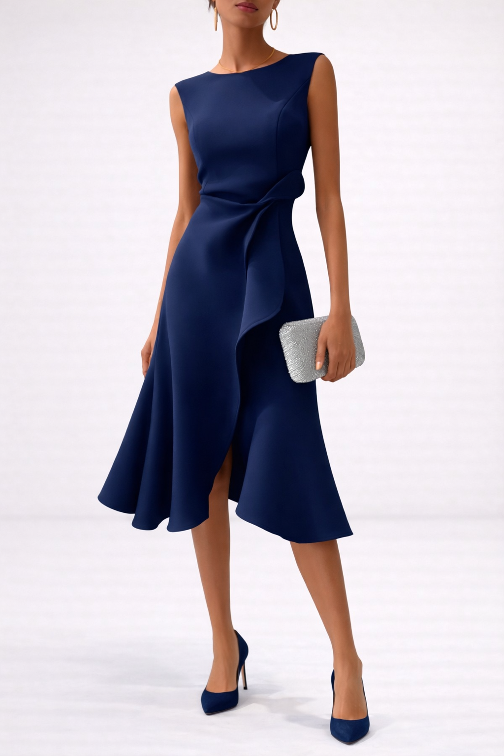 The Juliette Draped Midi Dress