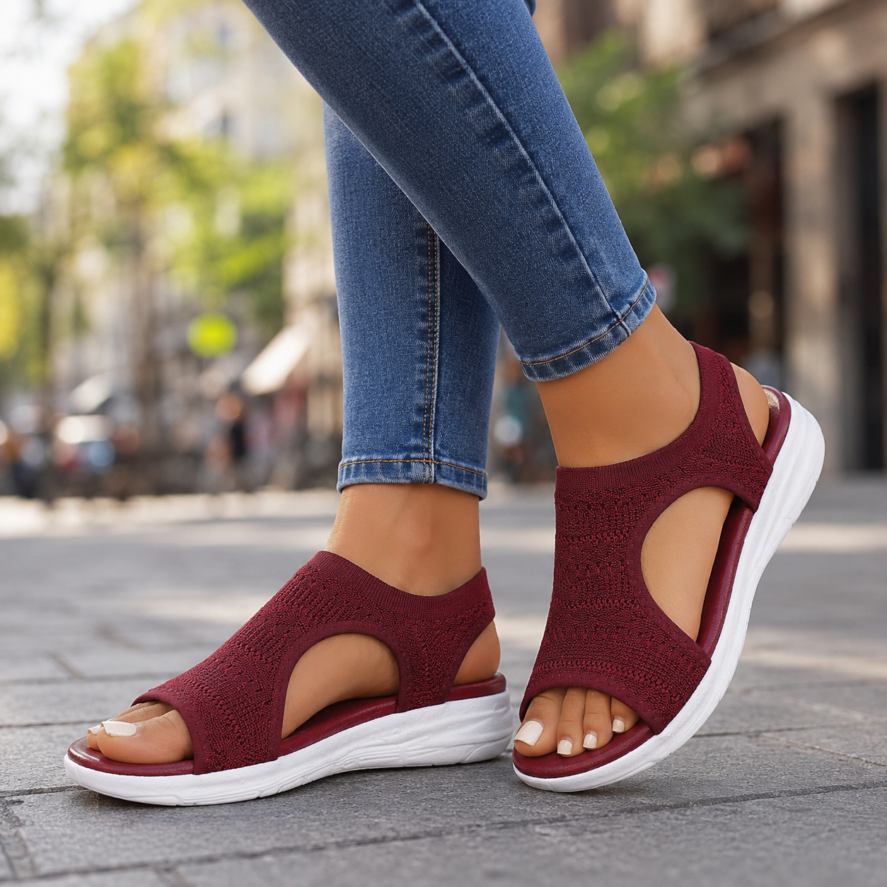 Nora - Knit Comfort Sandals