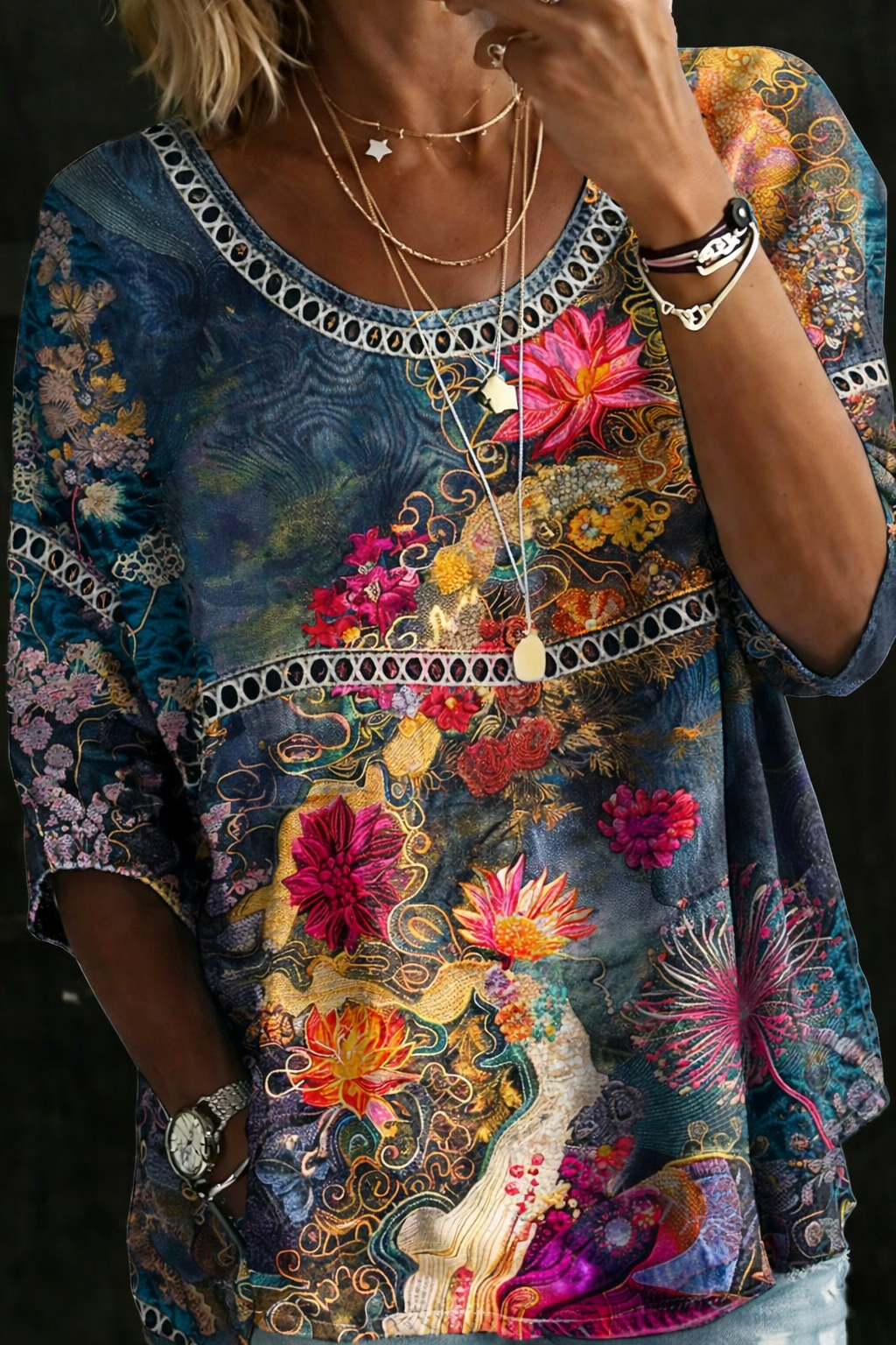 Sloane | Vintage Floral Boho Blouse