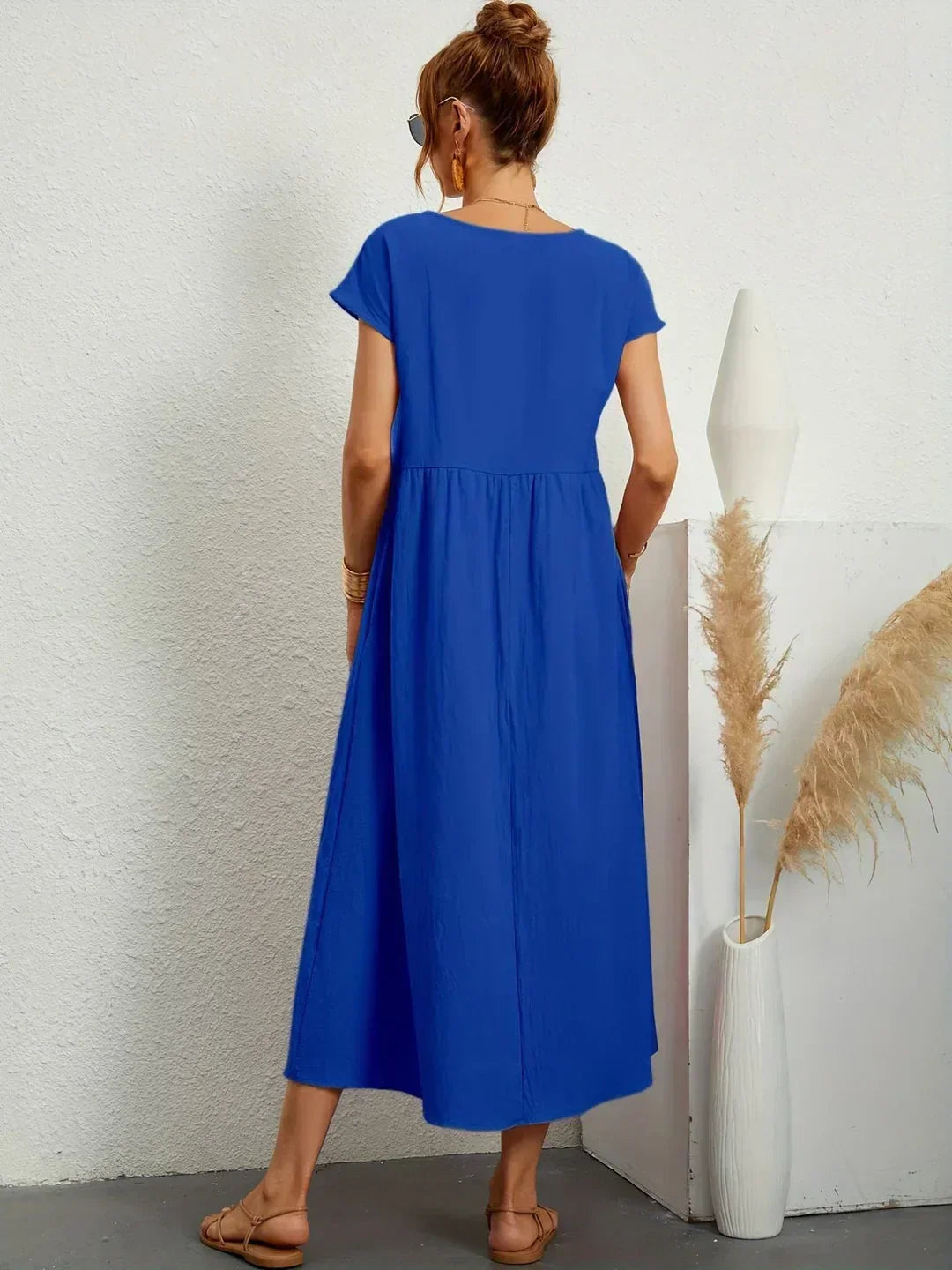 Xenia - Classic Pleated Midi Dress