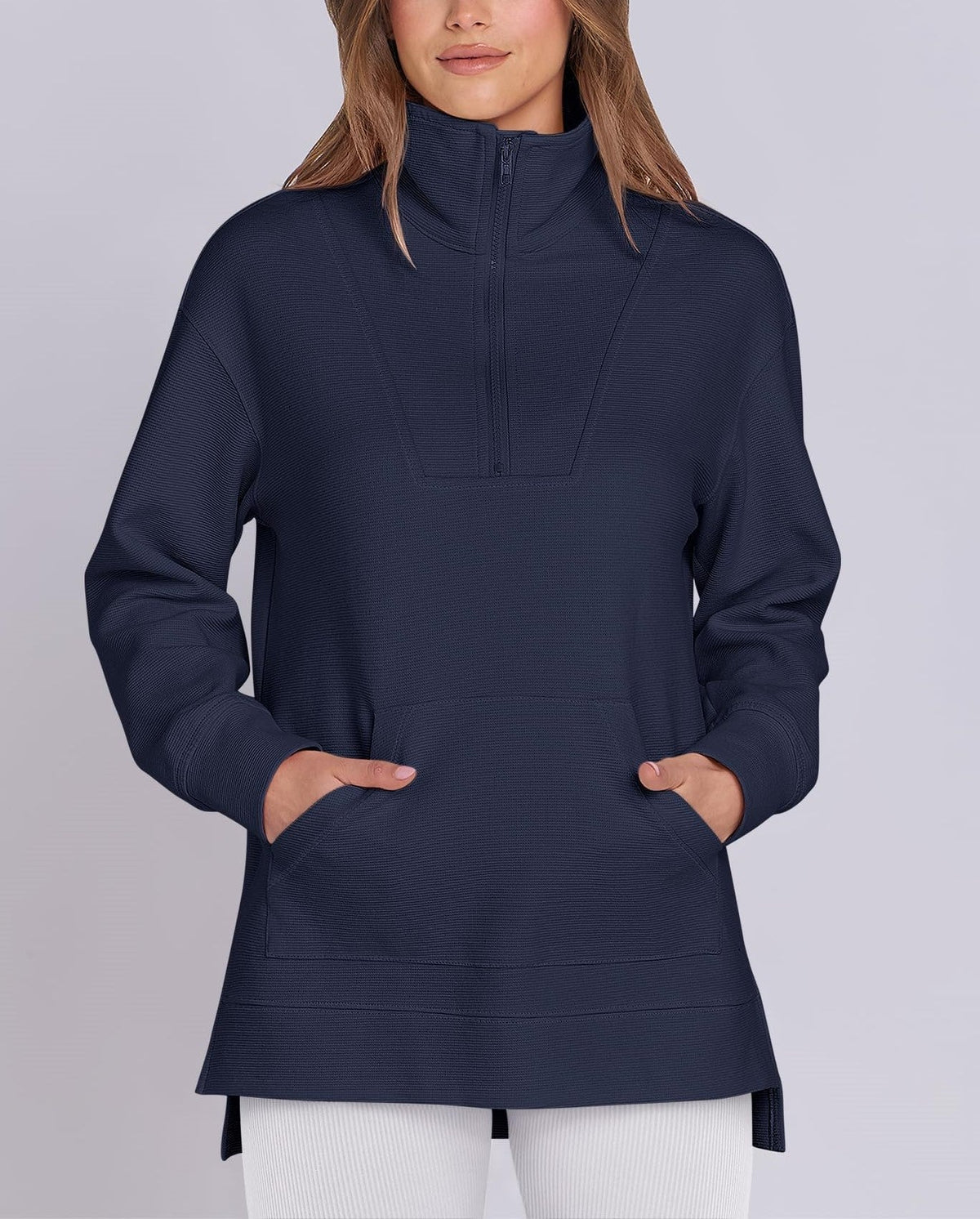 Anouk | Quarter Zip Oversized Knit Pullover