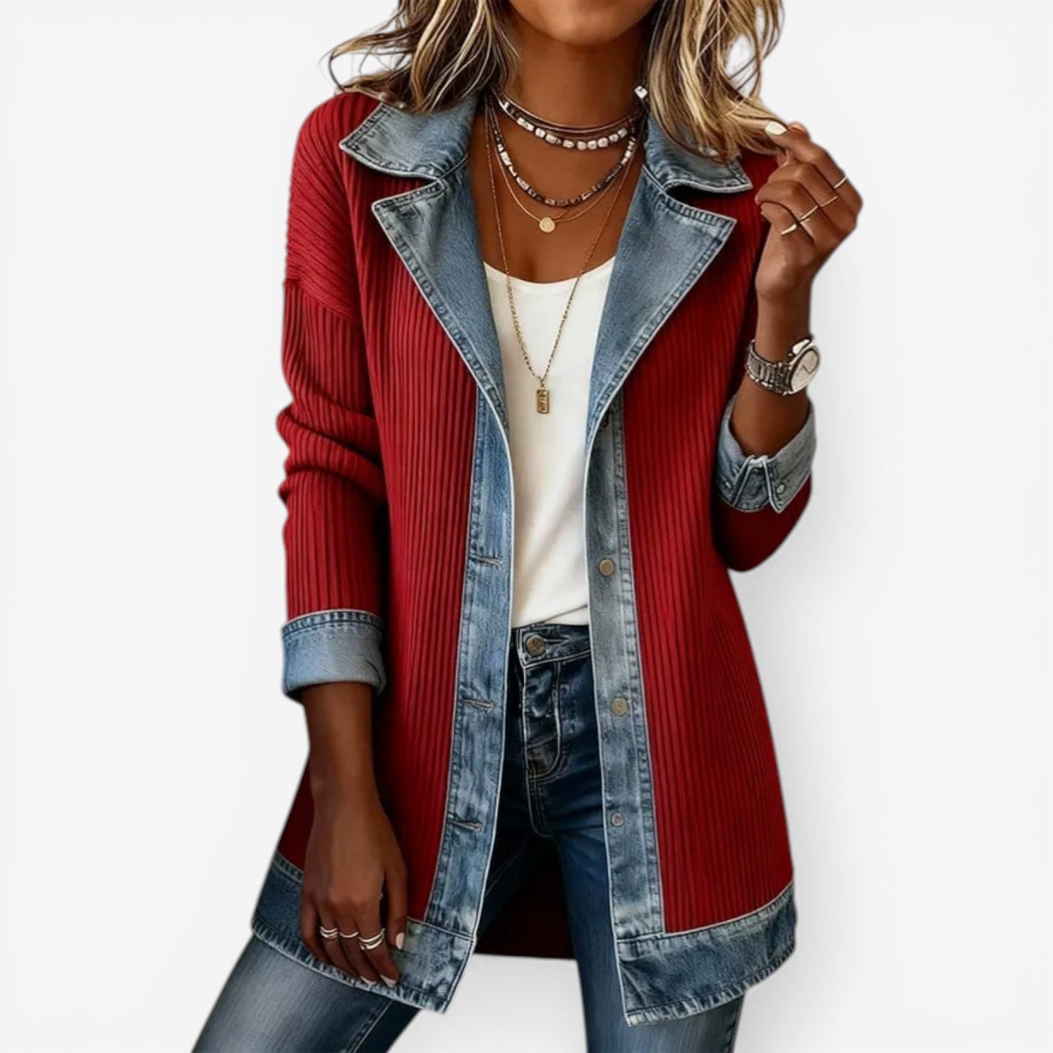 RENO | Denim Knit Jacket