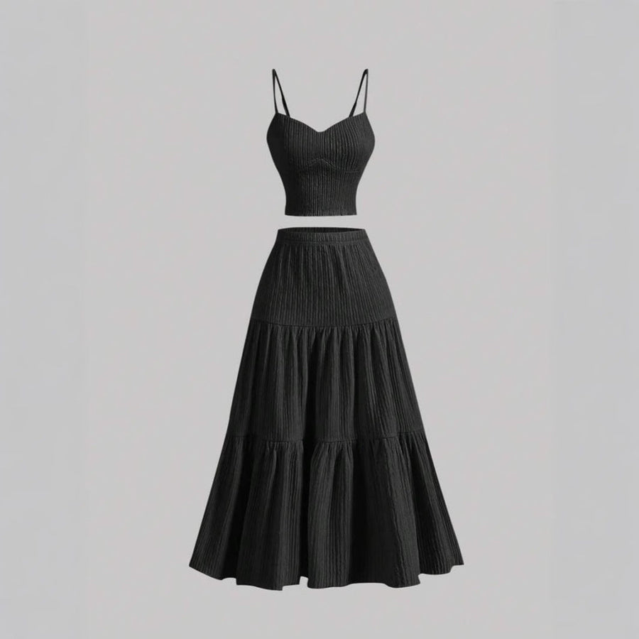 DALISAY™ – Chic A-line Crop and Skirt Co-ord