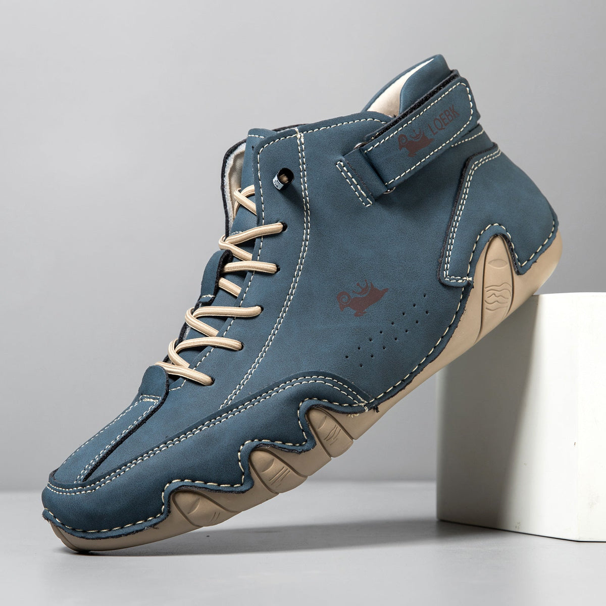 Men’s High-Top Octopus Print Casual Boots