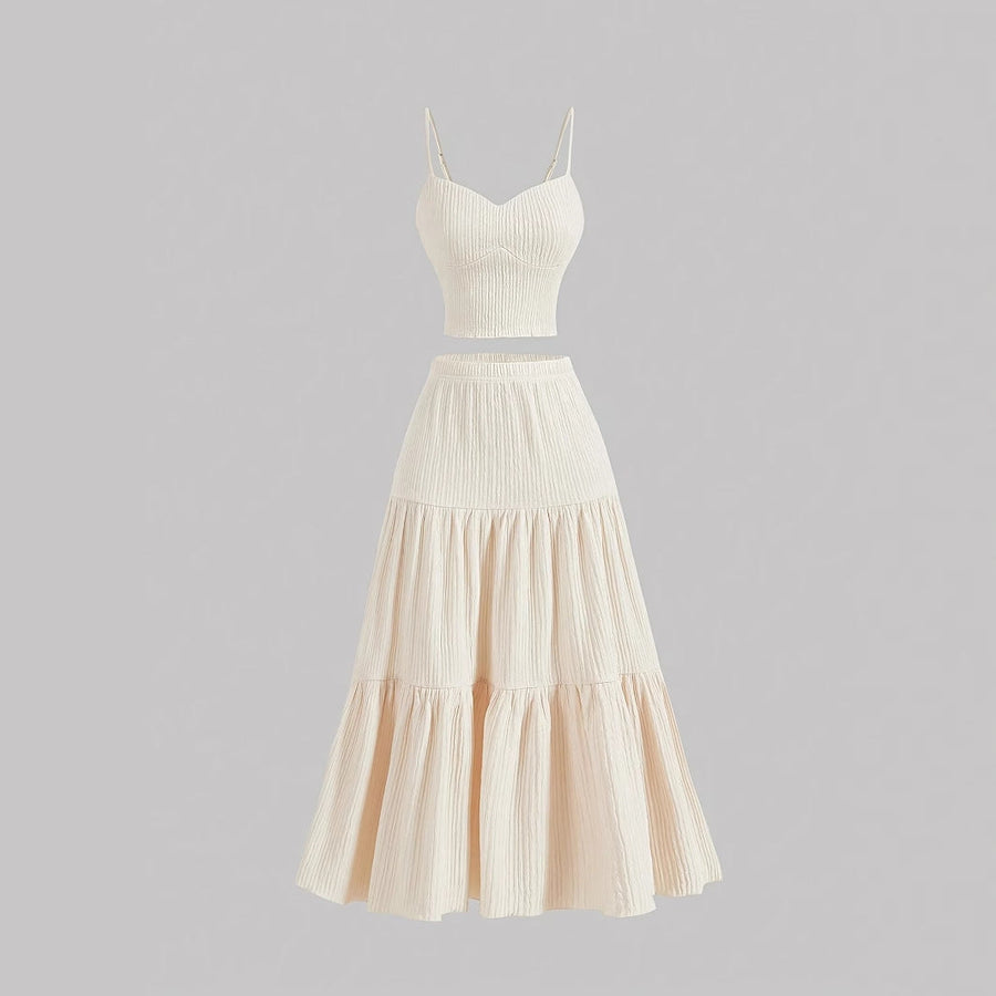 DALISAY™ – Chic A-line Crop and Skirt Co-ord