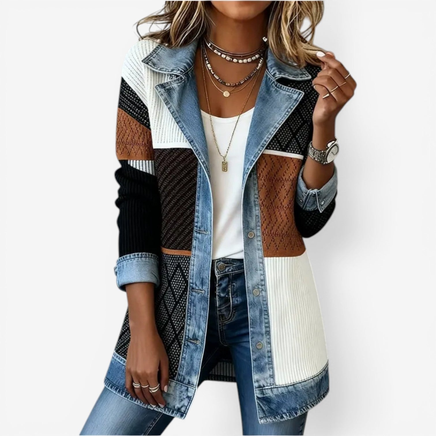 RENO | Denim Knit Jacket
