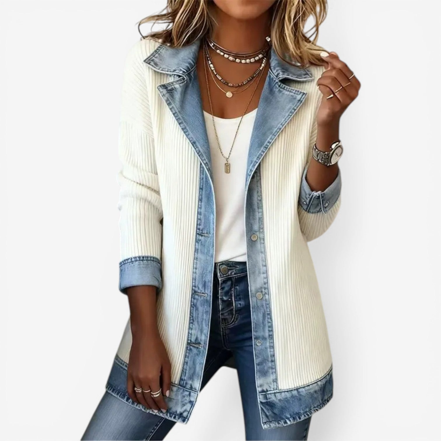 RENO | Denim Knit Jacket