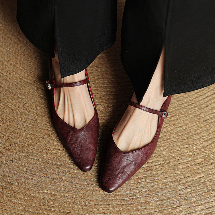 Thea Genuine Leather Mules