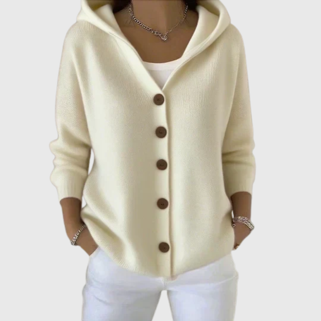 Elma | Hooded Button-Up Cardigan