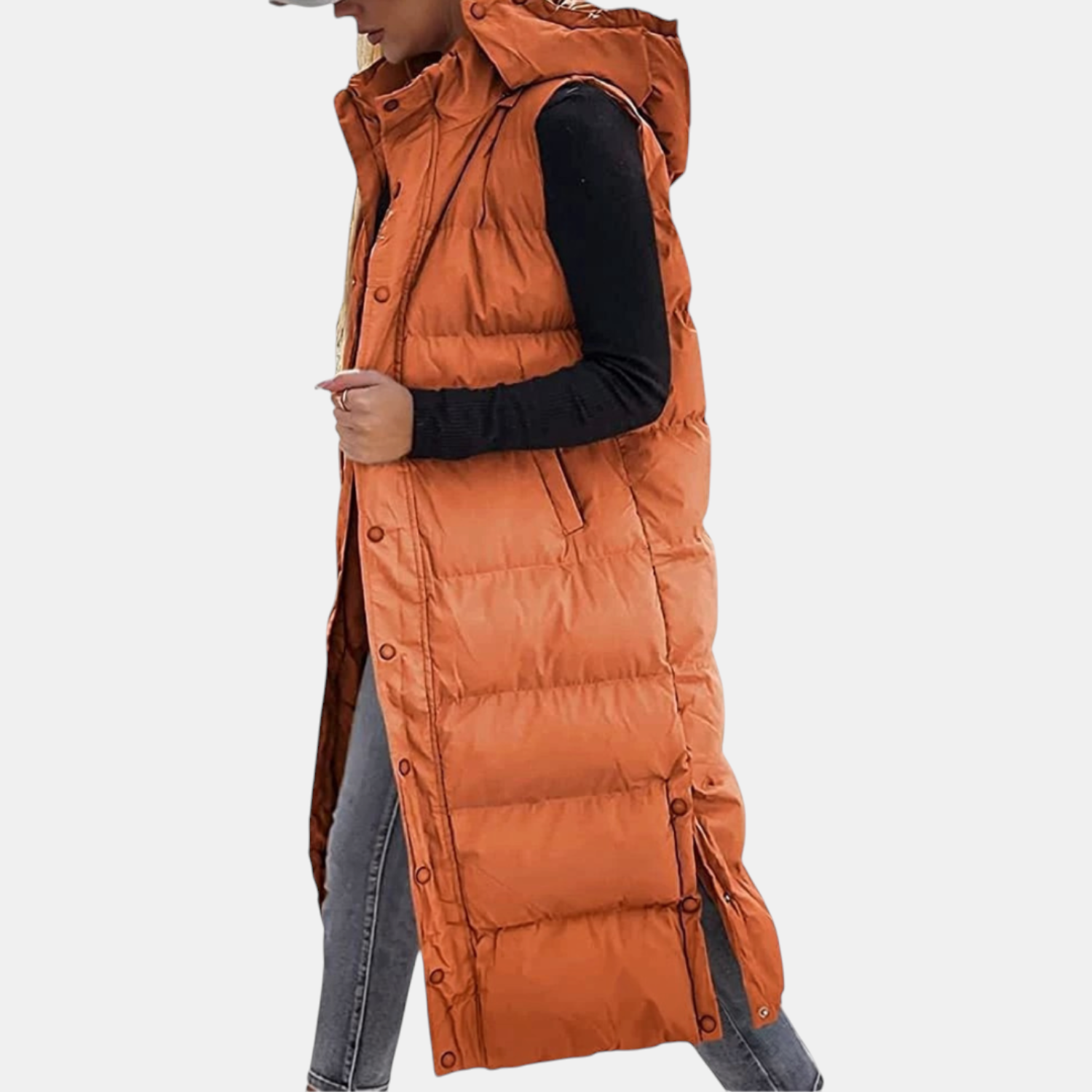 Angie | Women's Puffer Vest Quilted Hooded