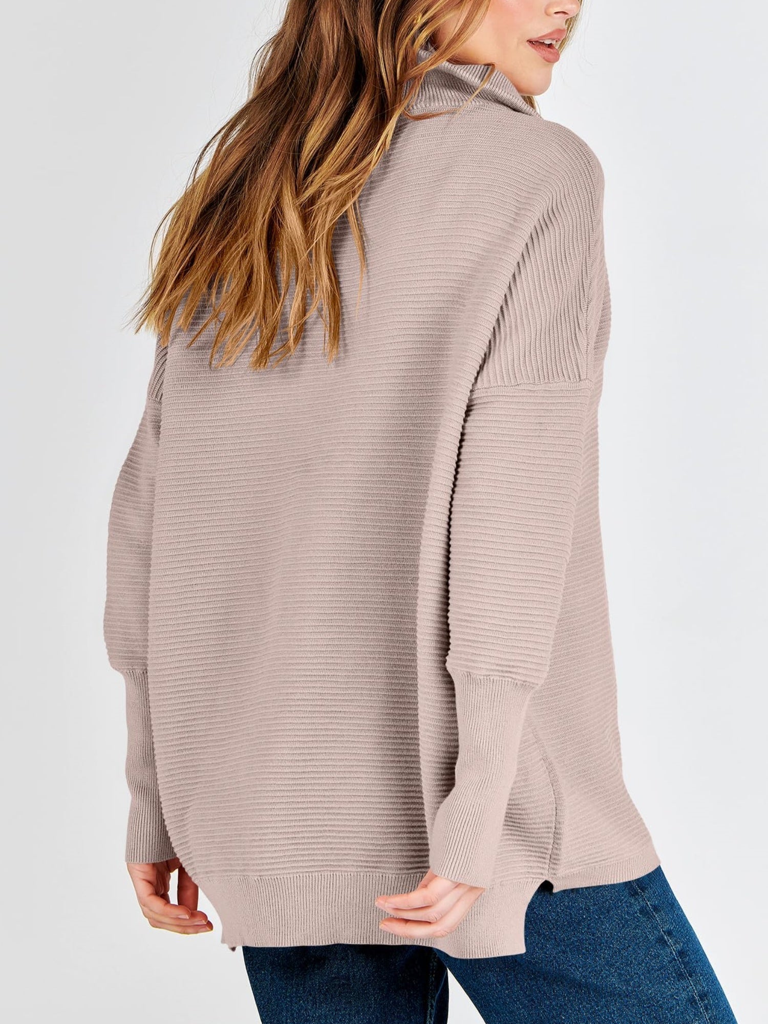 Kate | Quarter Zip Rib Knit Cozy Pullover Sweater