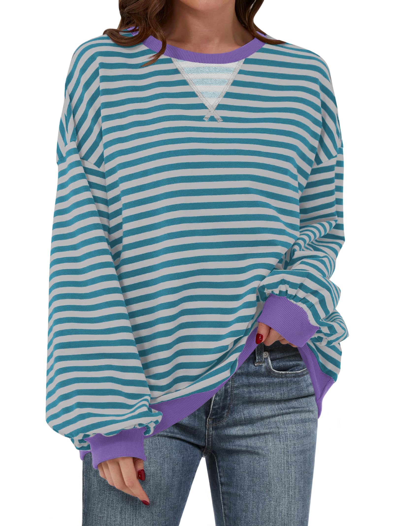 Janice | Striped Oversized Sweatshirt