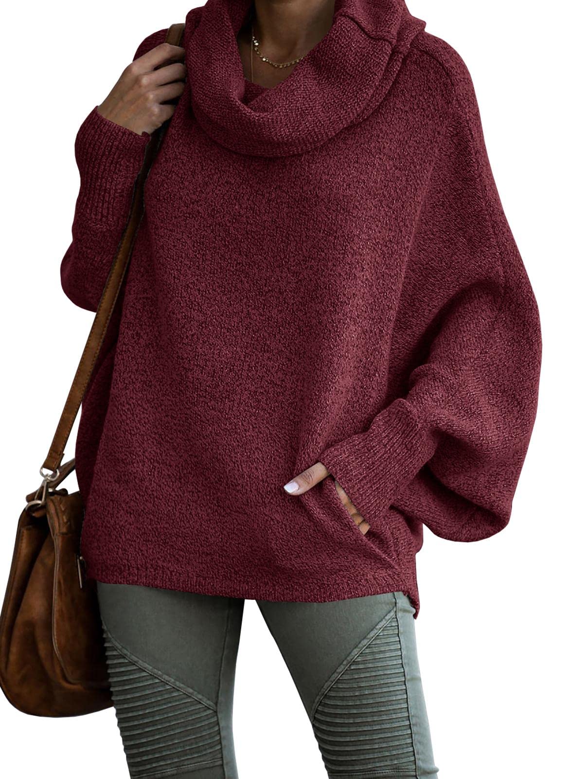 Jazzlynn | Cowl Neck Pullover Sweaters with Pockets