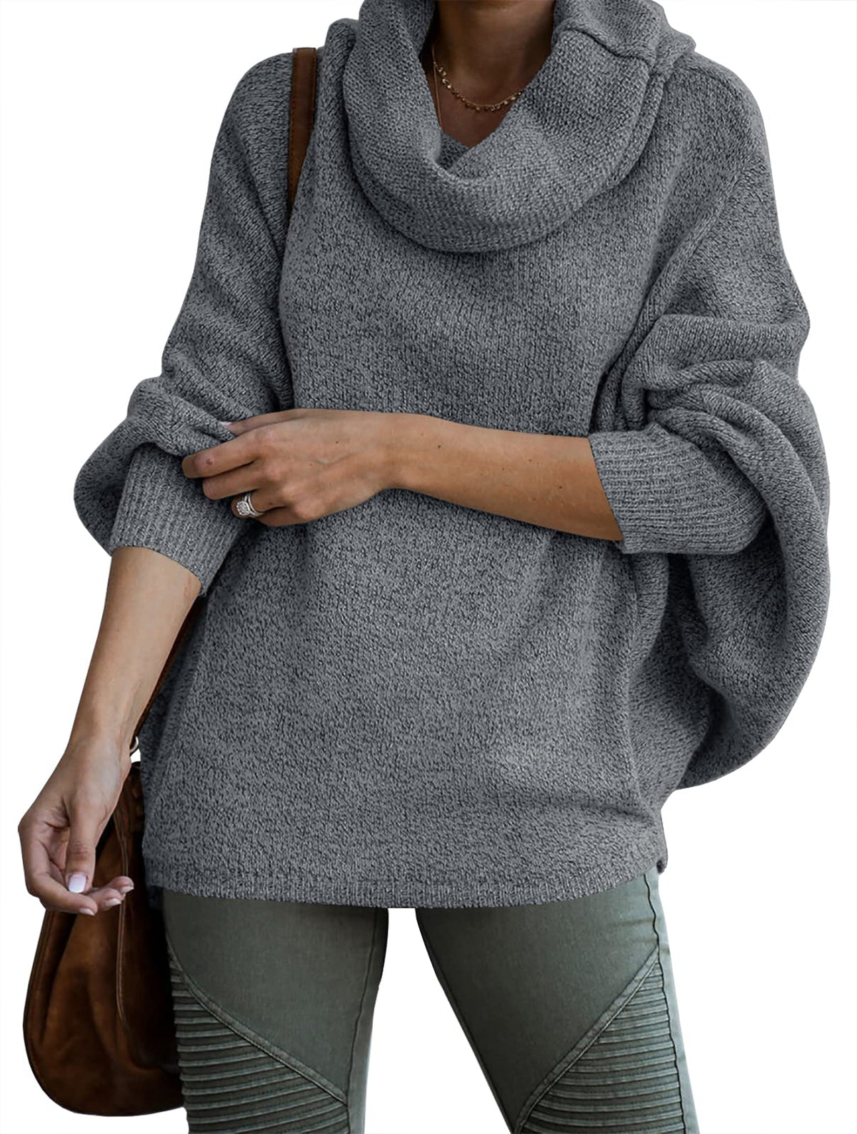 Jazzlynn | Cowl Neck Pullover Sweaters with Pockets