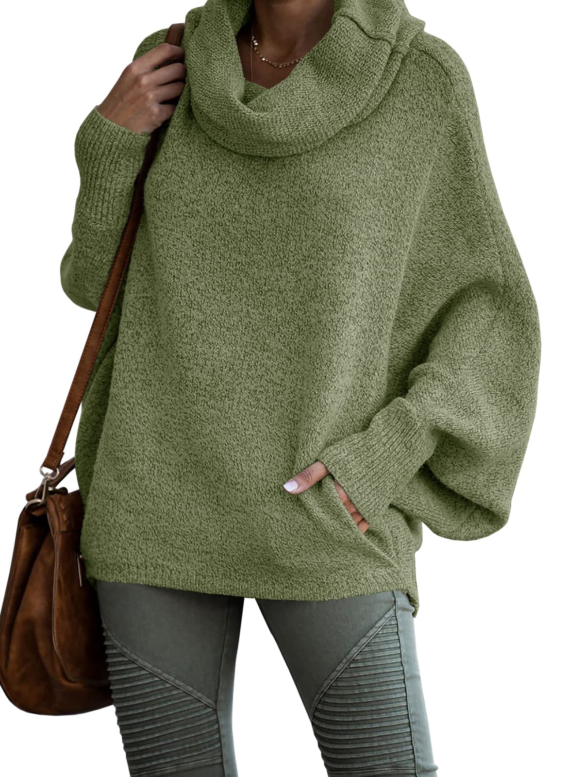 Jazzlynn | Cowl Neck Pullover Sweaters with Pockets