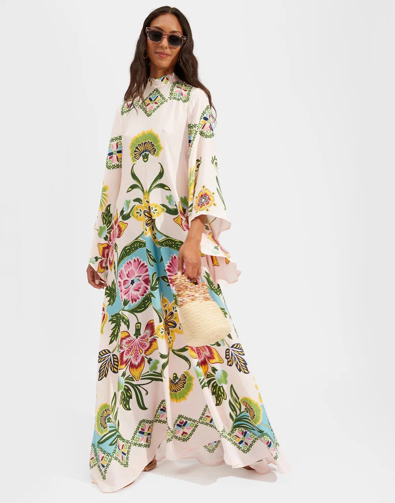 Sculpted Elegance™ Floral Maxi Dress