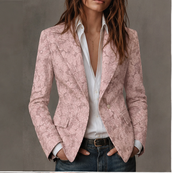 Women’s Paisley Jacquard Fitted Blazer