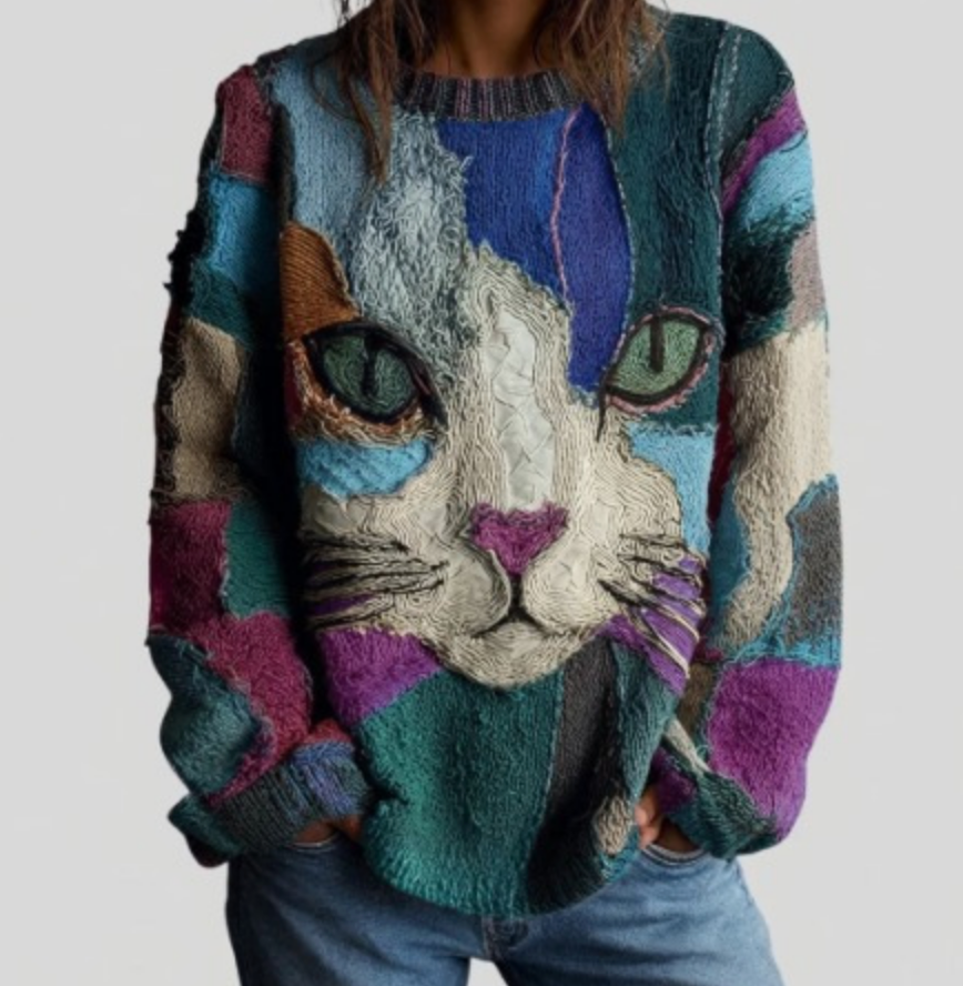 Zaira | Artistic Cat Statement Top