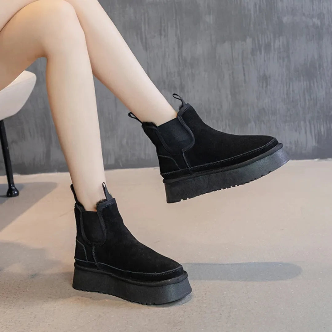 Zinzi | Cozy Ankle Boots Suede Chelsea Style