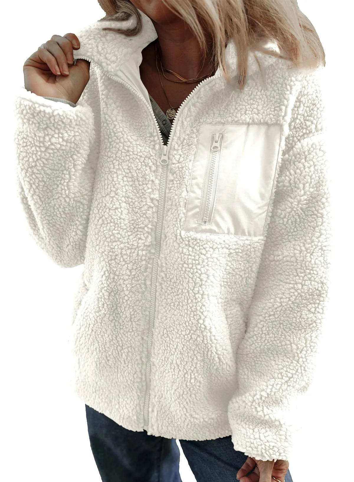 Aurelia |  Teddy Full Zipper Fleece Jacket