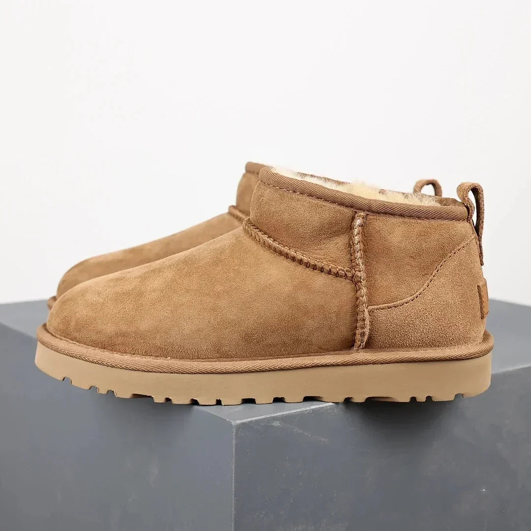Mira | Cozy Ankle Boots Suede Shearling Winter Style
