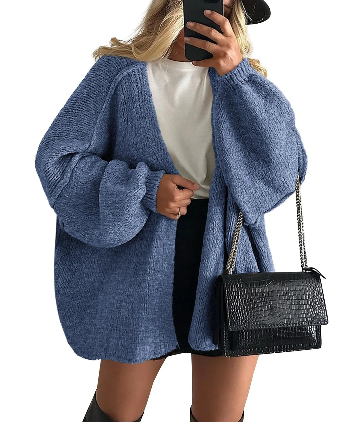 Elly | Oversized Lantern Sleeve Cardigan