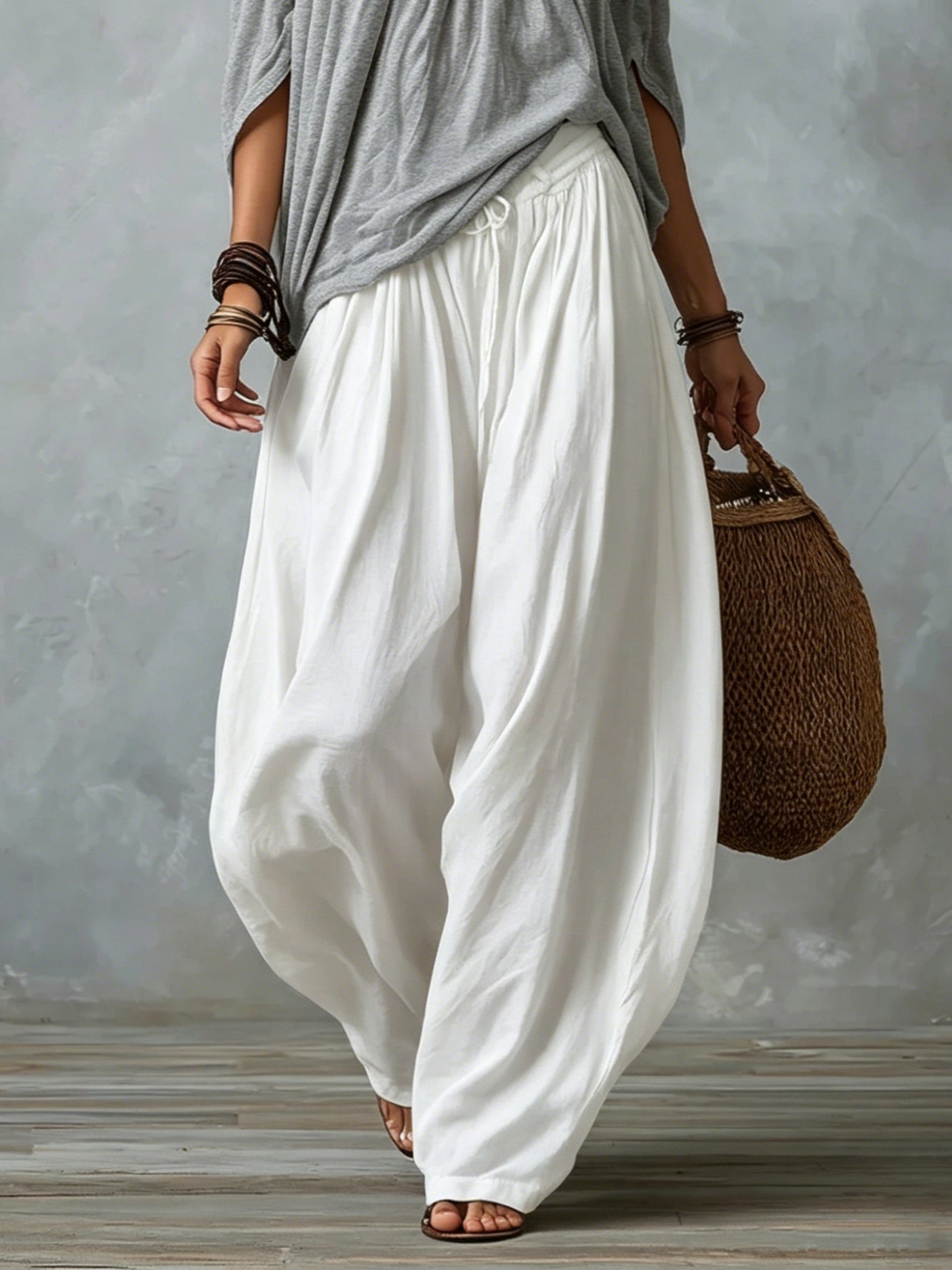 BRIELLE | OFF-SHOULDER TOP & WIDE-LEG PANTS SET FOR WOMEN