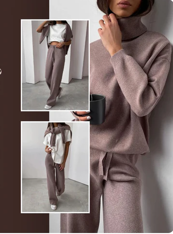 LUXARA™ - Elegant Turtleneck Set