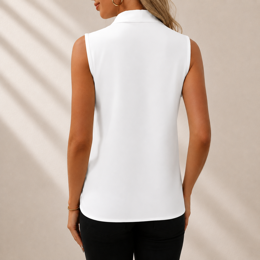 Elena | Sleeveless V-Neck Blouse