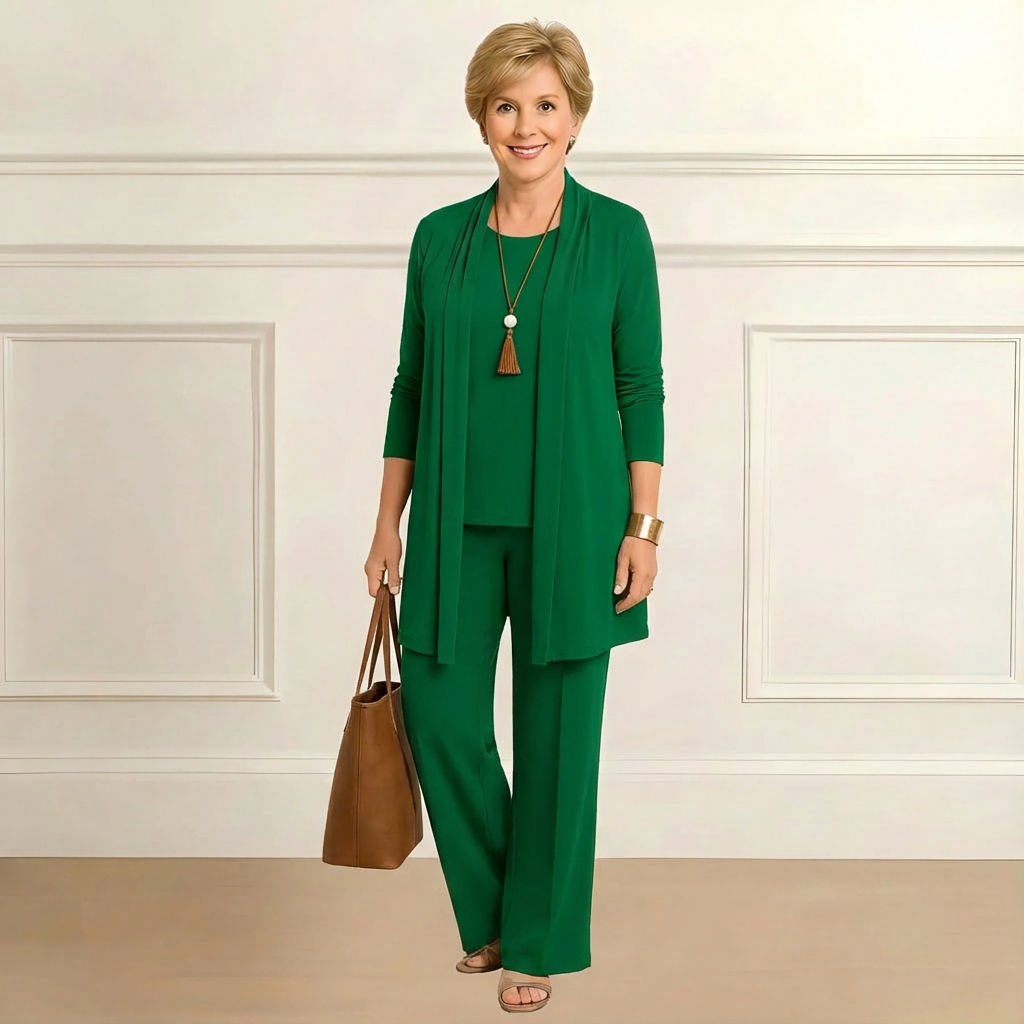 Barbara Cardigan, Top & Pants Set